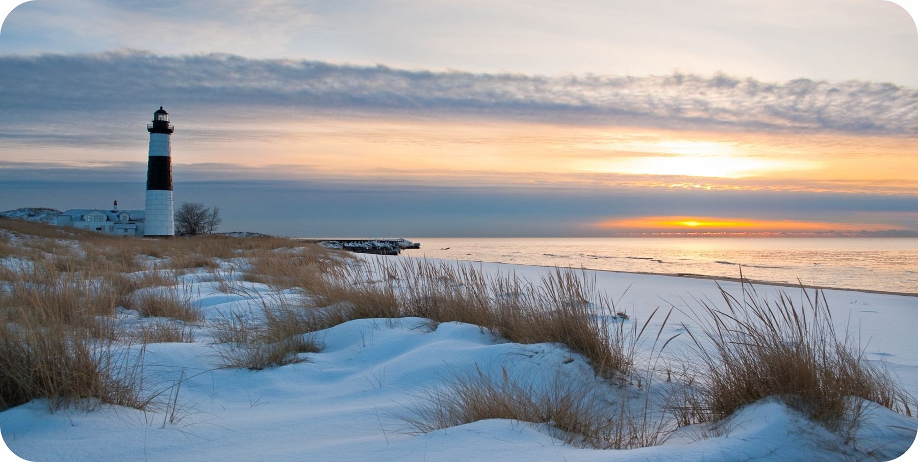 Winter Lighthouse Photo License Plate