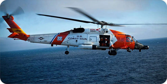 U.S. Coast Guard Helicopter Photo License Plate