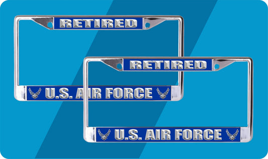 U.S. Air Force Retired License Plate Frame 2 Pack