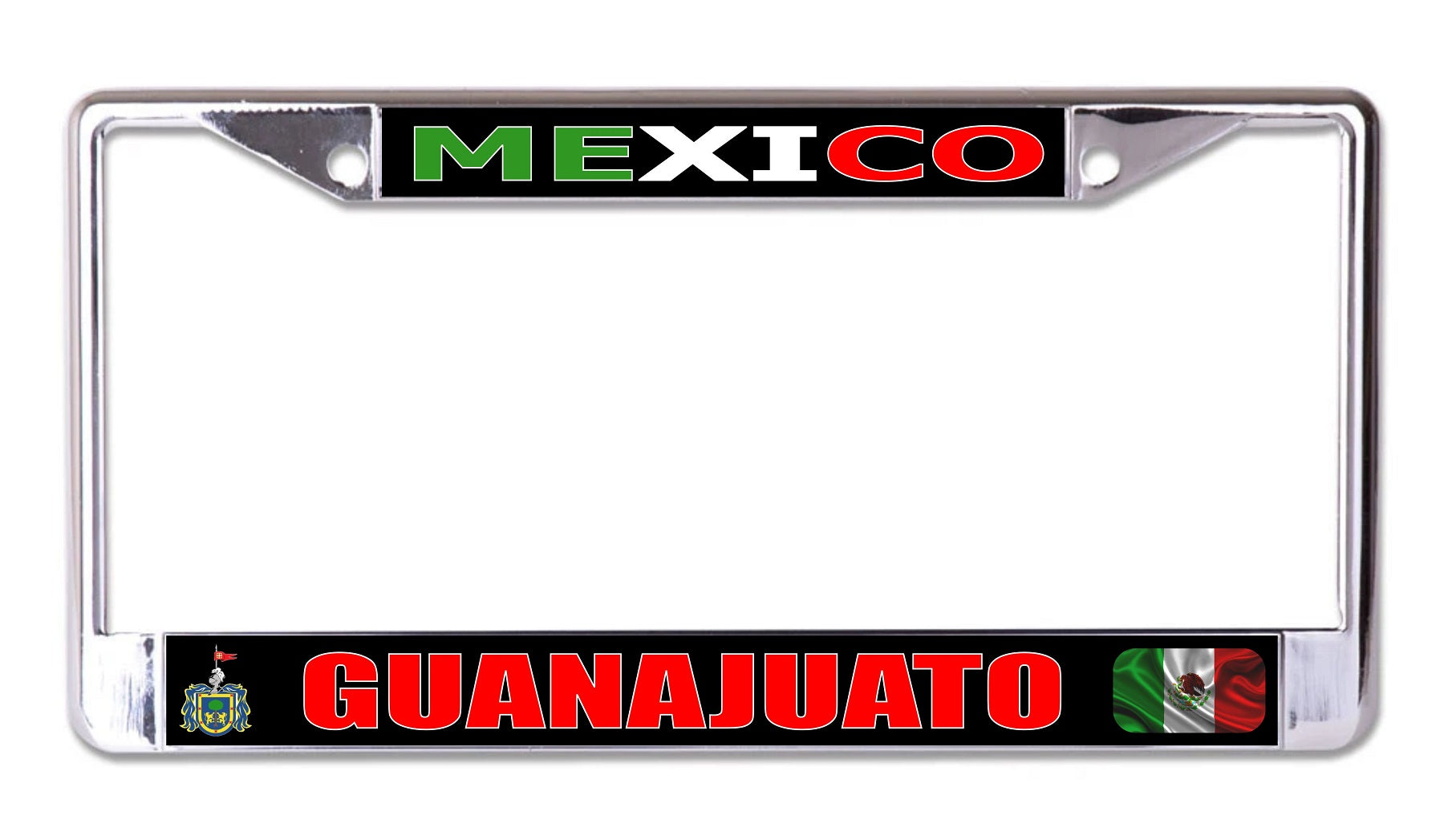 Mexico Guanajuato Chrome License Plate Frame