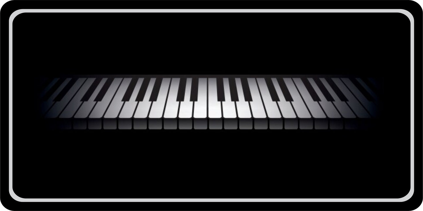 Piano Keys Photo License Plate