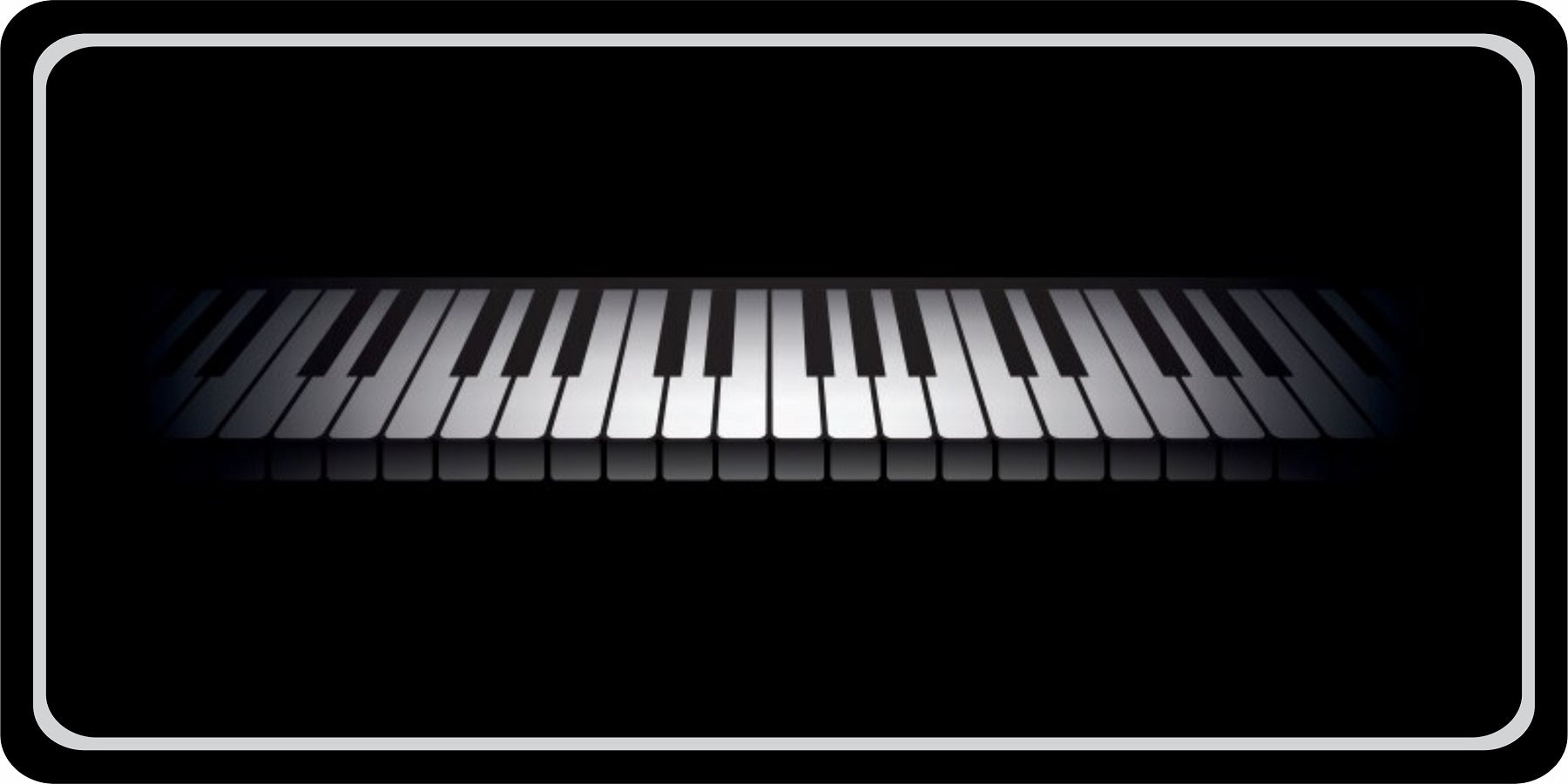 Piano Keys Photo License Plate