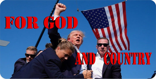 Trump For God And Country Photo License Plate