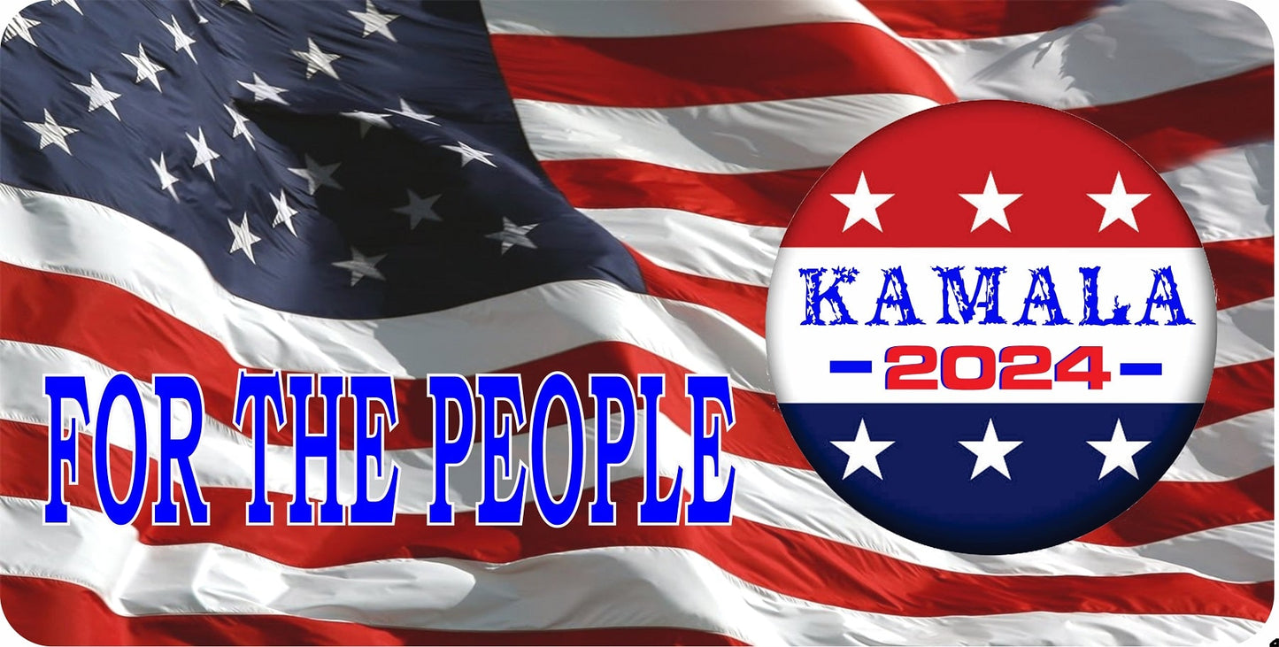 Kamala 2024 For The People Photo License Plate