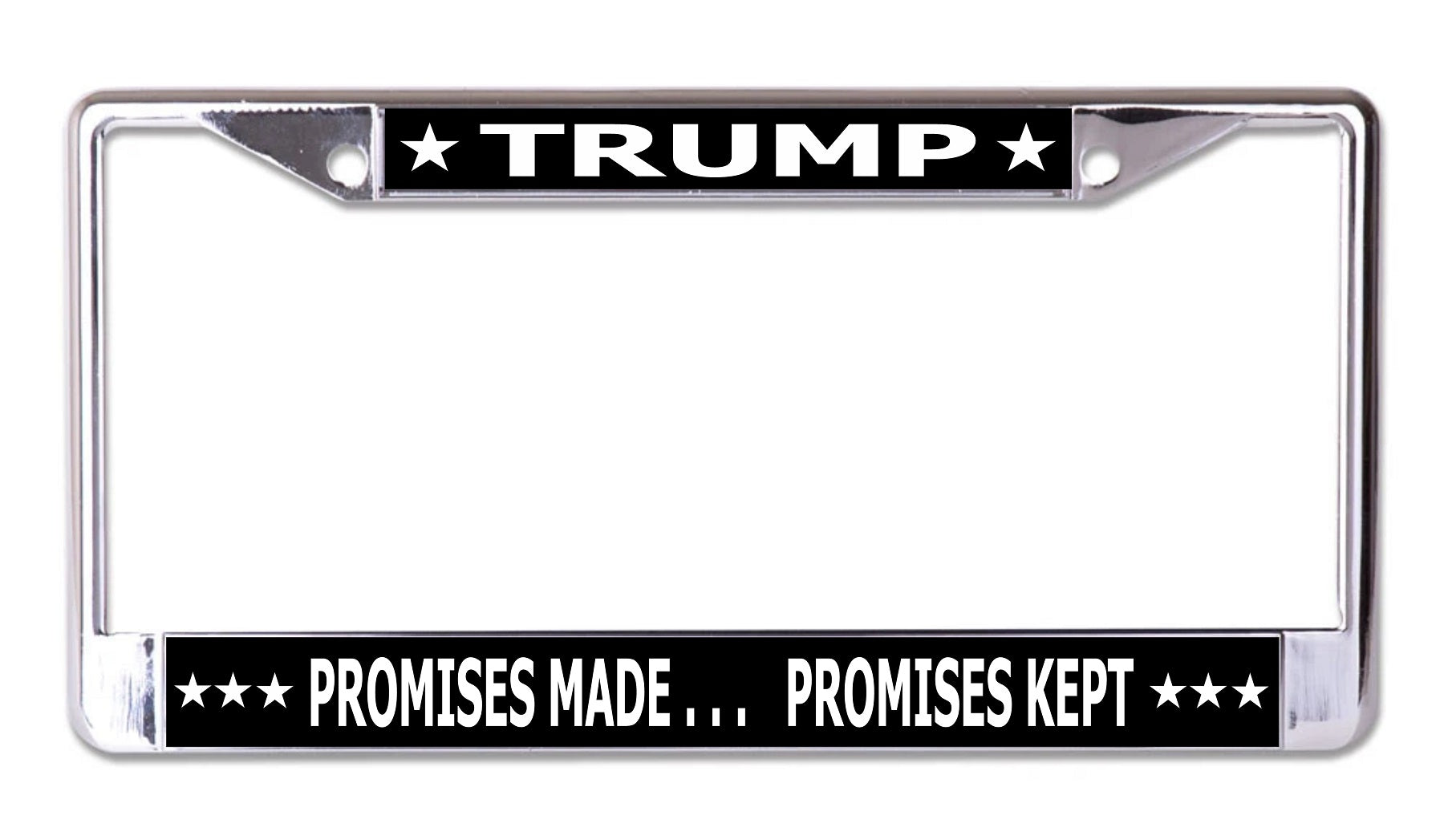 Trump Promises Made Chrome License Plate Frame