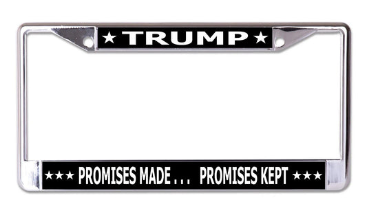 Trump Promises Made Chrome License Plate Frame