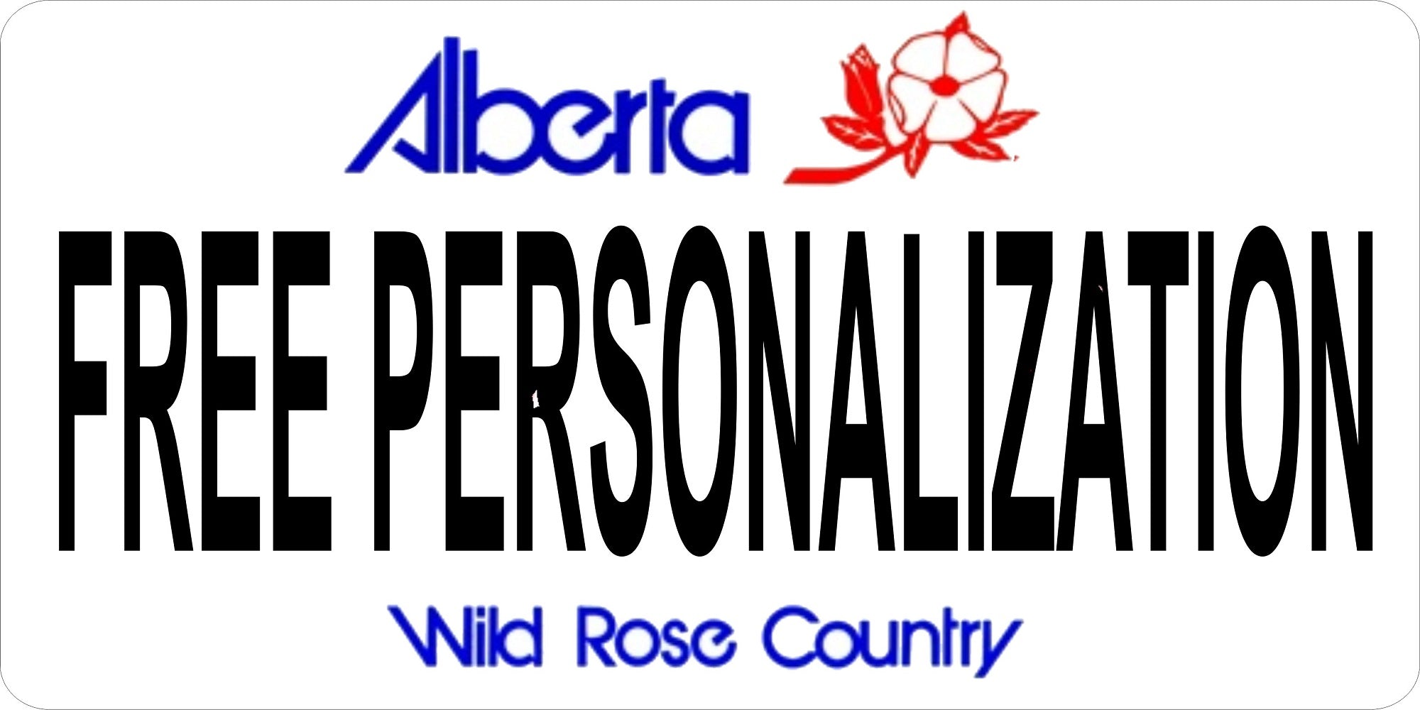 Alberta Wild Rose Country Custom License Plate – Auto License Plates Frames