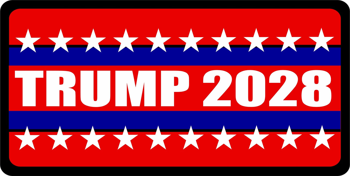Trump 2028 Metal License Plate