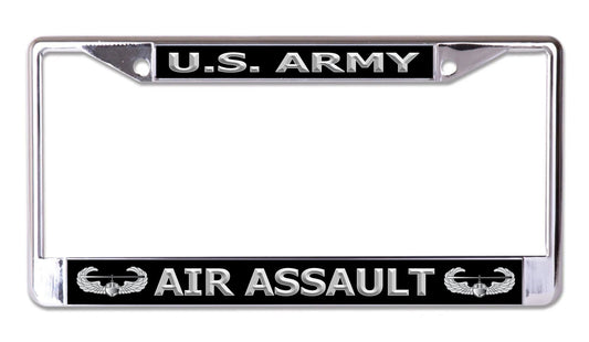 U.S. Army Air Assault Chrome License Plate Frame