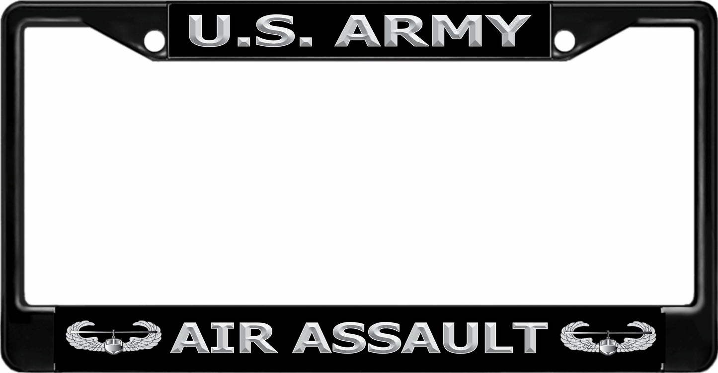 U.S. Army Air Assault Black License Plate Frame