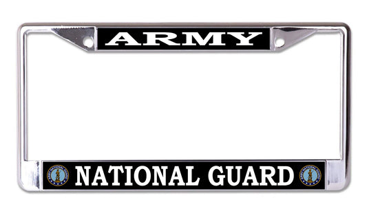 Army National Guard Chrome License Plate Frame