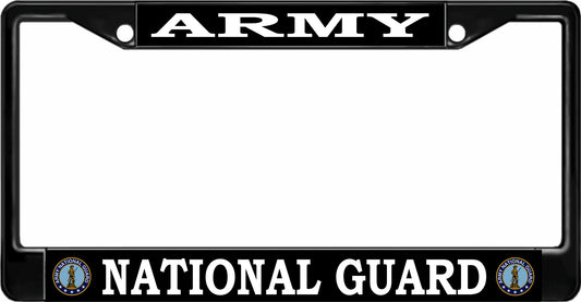 Army National Guard Black License Plate Frame