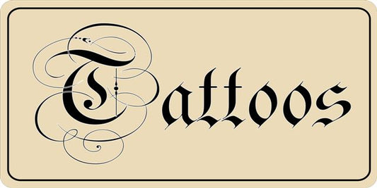 Tattoos Photo License Plate