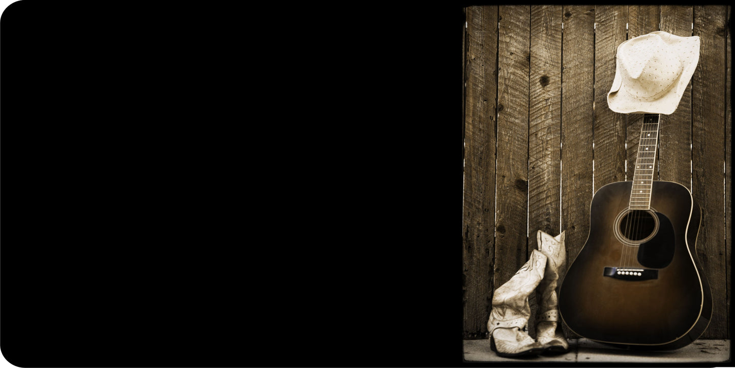 Boots, Guitar And Hat Photo License Plate