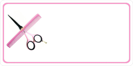 Hairdresser Offset Photo License Plate