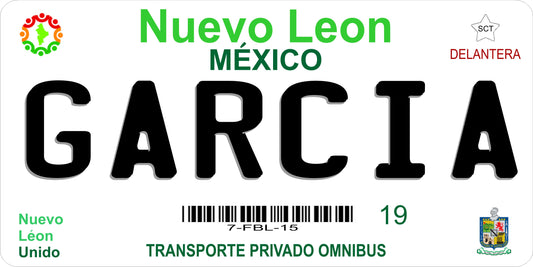 Mexico Nuevo Leon Photo License Plate