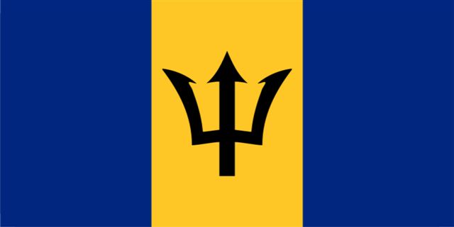 Barbados Flag Photo License Plate