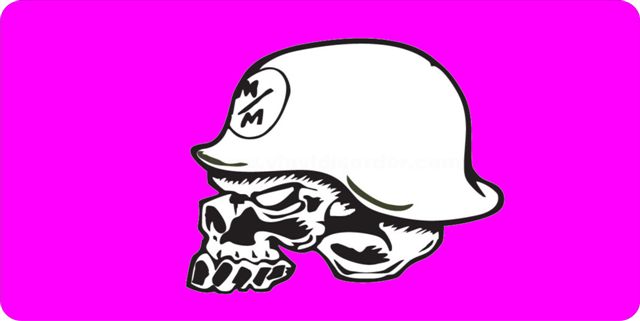 Metal Mulisha On Pink Photo License Plate