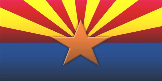 Arizona State Flag Photo License Plate