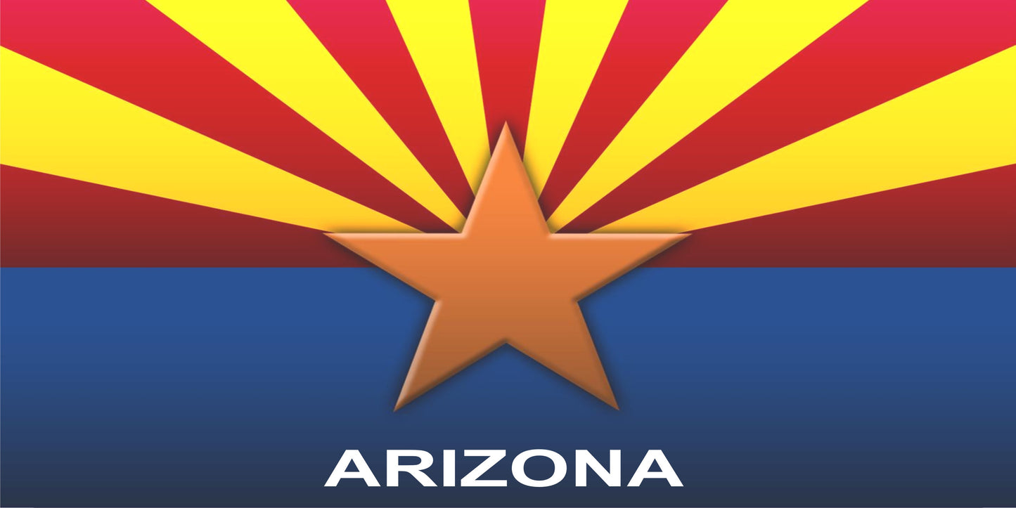 Arizona State Flag Arizona Photo License Plate