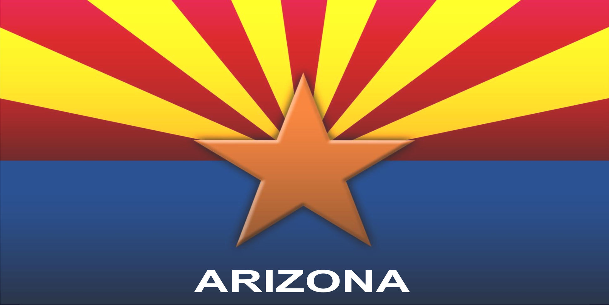 Arizona State Flag Arizona Photo License Plate