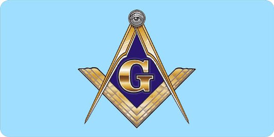 Masonic Centered Photo License Plate