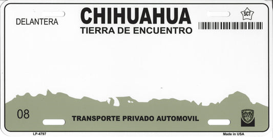 Chihuahua Mexico Look A Like Metal License Plate