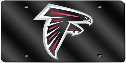 Atlanta Falcons Black Laser License Plate