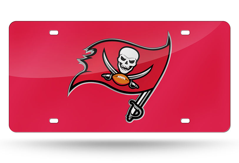 Tampa Bay Buccaneers Red Laser License Plate