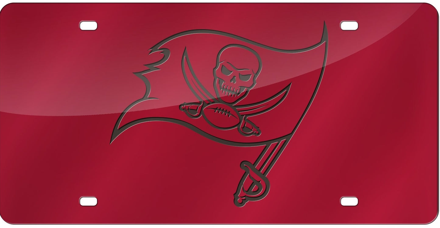 Tampa Bay Buccaneers Pewter Laser License Plate