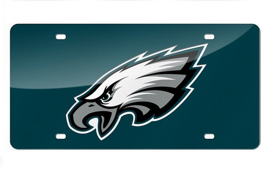 Philadelphia Eagles Green Laser License Plate