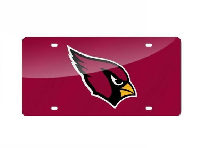 Arizona Cardinals Red Laser License Plate