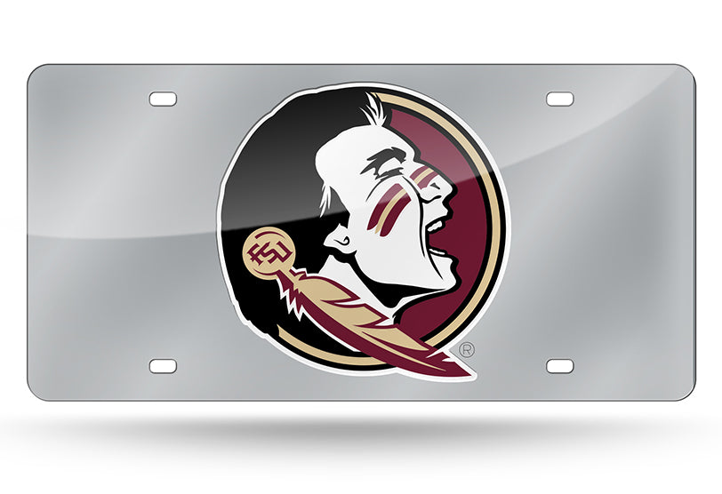 Florida State Seminoles Silver Laser License Plate