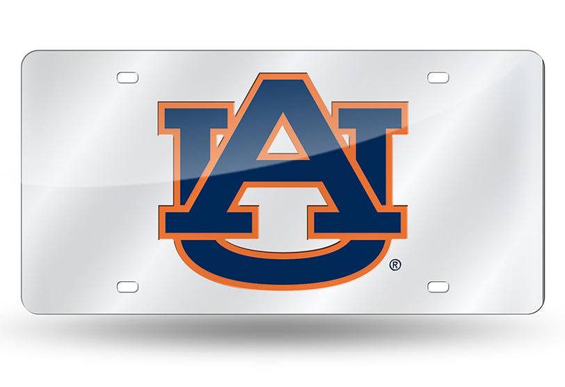 Auburn Tigers Silver Laser License Plate