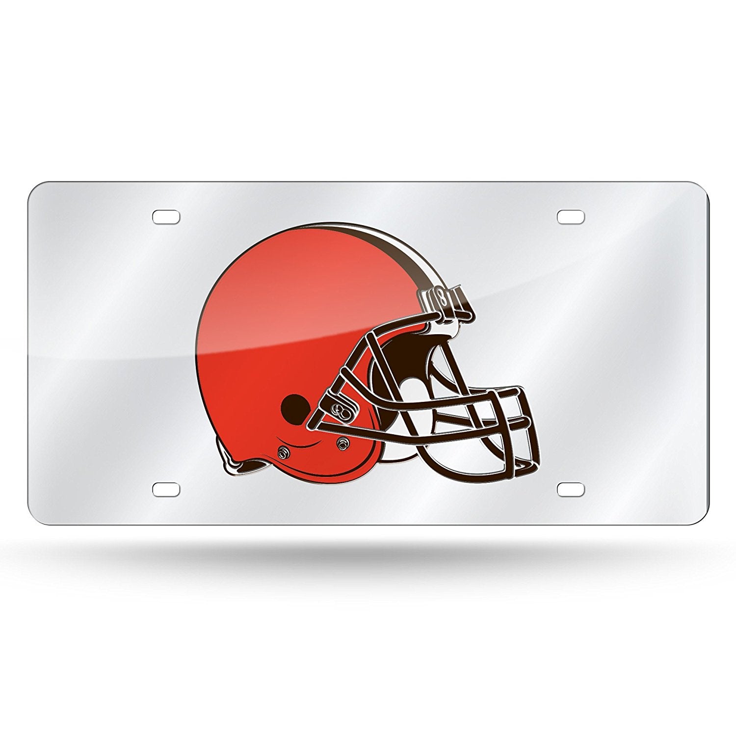 Cleveland Browns Silver Laser License Plate