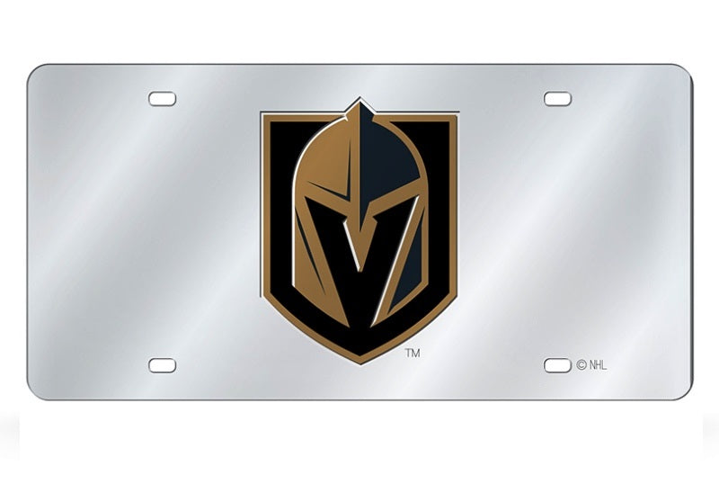 Las Vegas Golden Knights Logo Silver Laser License Plate