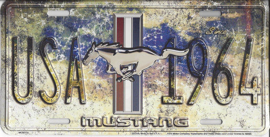 Ford Mustang Year One Metal License Plate