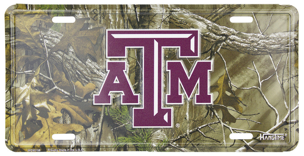 Texas A&M Woodland License Plate