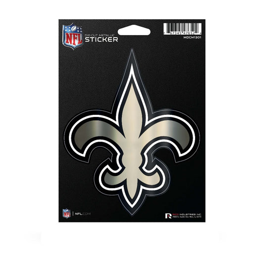 New Orleans Saints Die Cut Metallic Sticker