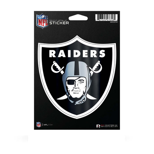 Oakland Raiders Die Cut Metallic Sticker