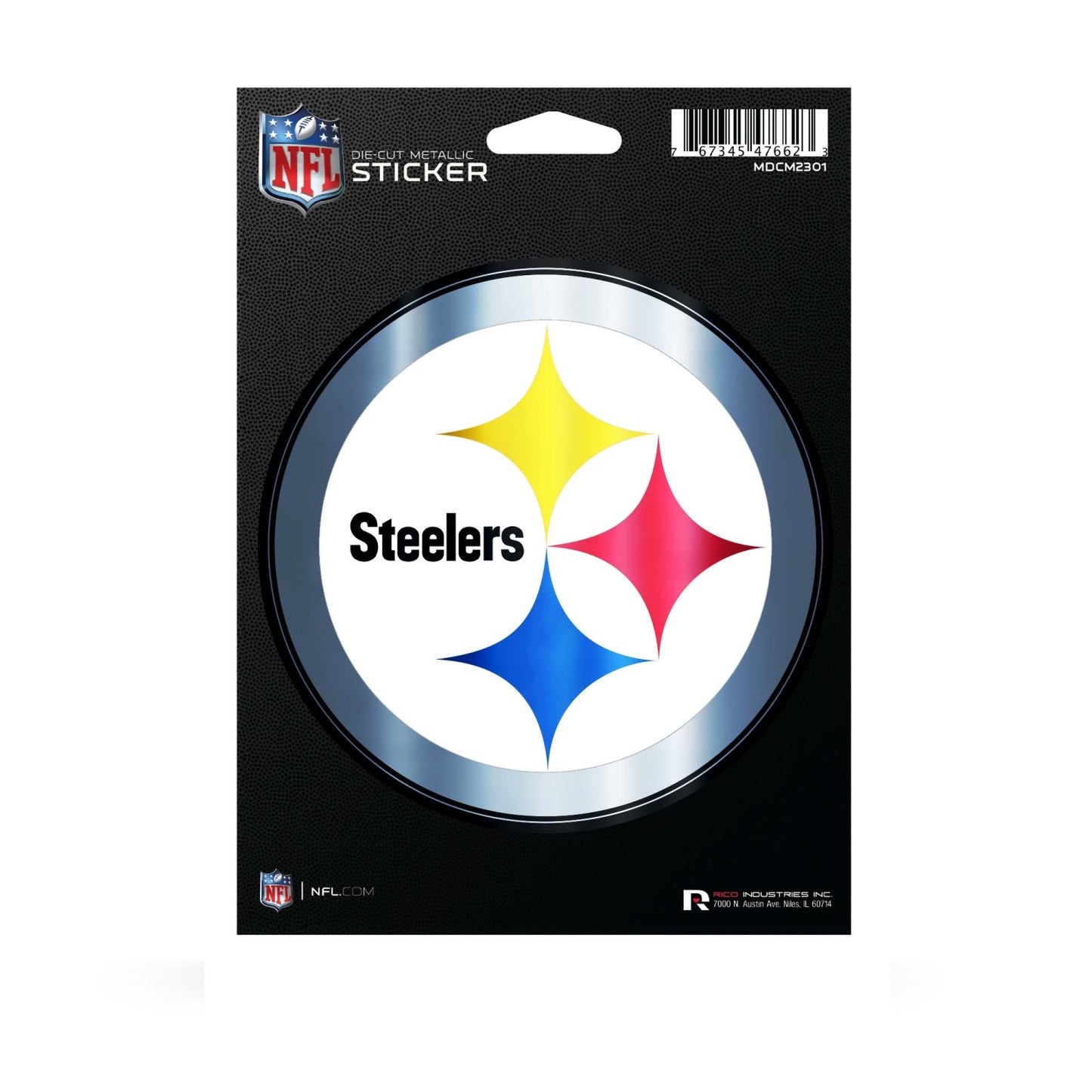 Pittsburgh Steelers Die Cut Metallic Sticker