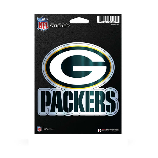 Green Bay Packers Die Cut Metallic Sticker