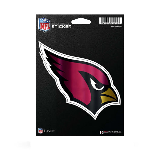 Arizona Cardinals Die Cut Metallic Sticker