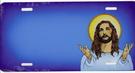 Jesus on Blue License Plate