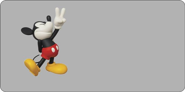 Mickey Mouse-Peace Sign License Plate