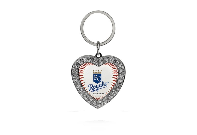 Kansas City Royals Bling Rhinestone Heart Key Chain