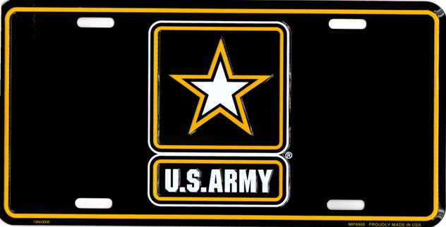 U.S. Army Logo Metal License Plate