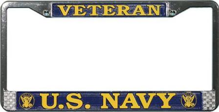 U.S. Navy Veteran License Plate Frame