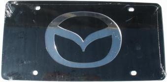 Mazda Black Laser Cut License Plate