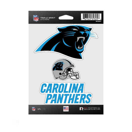 Carolina Panthers Triple Spirit Stickers